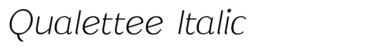 Qualettee Italic